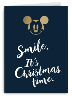kerstkaart smile its christmastime