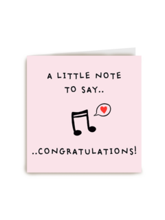 gefeliciteerd kaart vrouw a little note to say