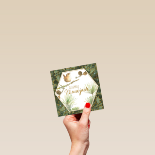 Kerstkaart marjolein bastin vogel