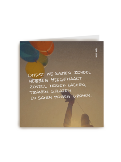 vriendschap kaart moze nael ballonnen