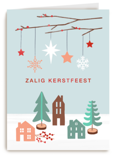 zakelijke kerstkaart met sneeuwlandschap