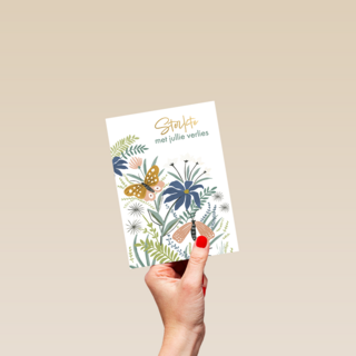 Condoleance sterkte vlinder bloemen libelle