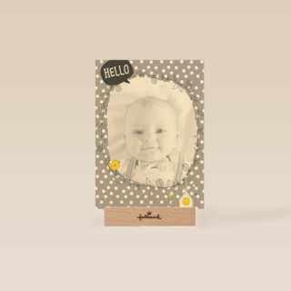 fotokaart hello klein baby kindje