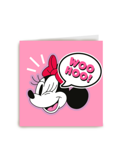Zomaar kaart Minnie Mouse woohoo