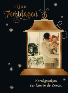 Kerst Fotokaart Lantaarn