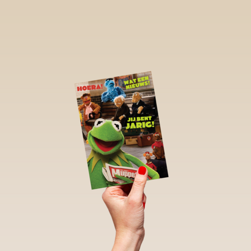 kermit de kikker met de krant