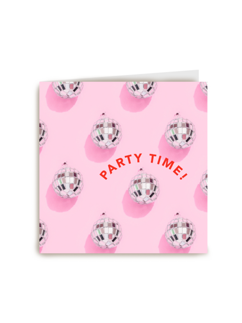 verjaardag kaart hip party time discobol