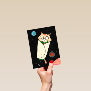 Grappige verjaardagskaart Purrito