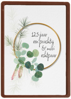 Huwelijkskaart 12 en een half jaar een prachtig echtpaar
