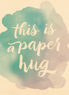 watercolor this is a paper hug