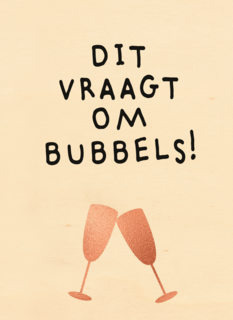 Felicitatie kaart man vrouw dit vraagt om bubbels