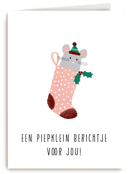 een piepklein berichtje voor jou kaart