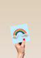 regenboog met wolken