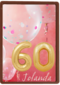 verjaardag kaart 60 leeftijden vrouw ballon