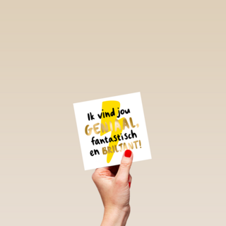 compliment kaart ik vind jou geniaal