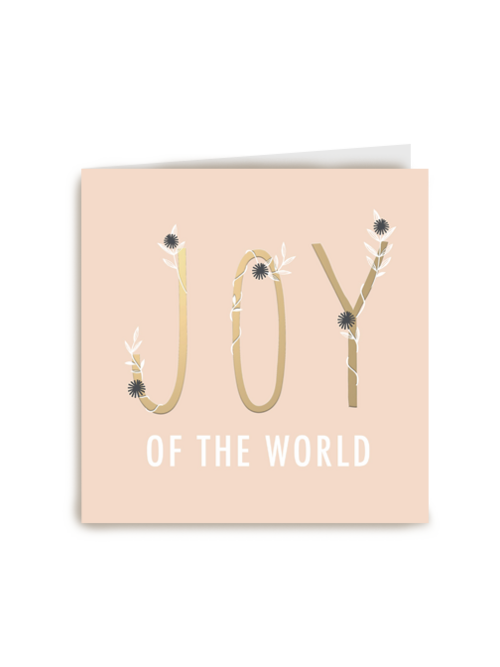 Kerstkaart Religieus Joy of the world