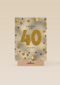 Verjaardagskaart leeftijden 40 Cheers to forty years goud zilver