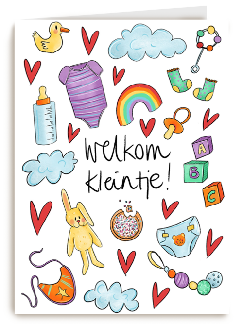 Babykaart zoon dochter Welkom kleintje Matia Studio