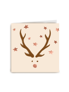 kerstkaart hip rudolph the red nose reindeer