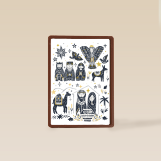 jezus in de kribbe met 3 koningen