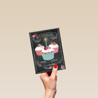 uitnodiging cupcake