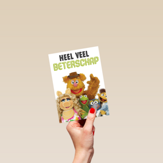 beterschap kaart muppets kermit miss piggy