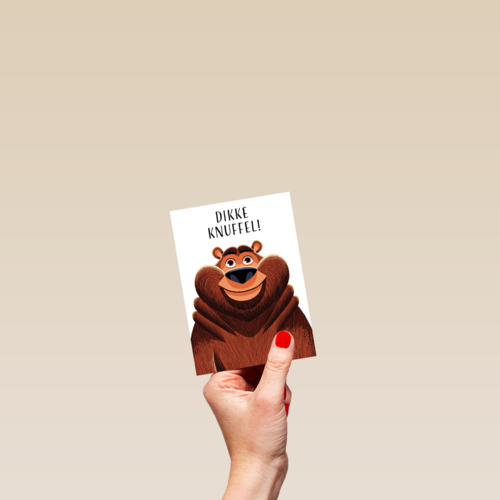 kaart dikke knuffel beer folio