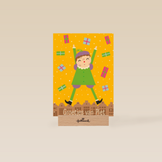 Sinterklaaskaart Groetjes van Piet