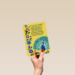 Compliment kaart trots als een pauw mijlpaal