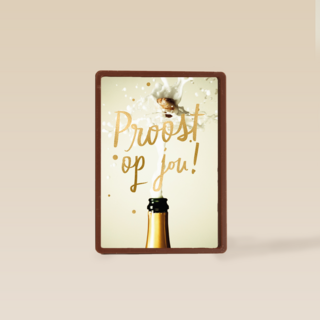 Felicitatie kaart man vrouw champagne proost op jou