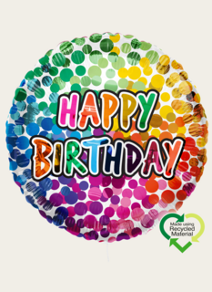 Ballon Happy Birthday Confetti Multi Eco