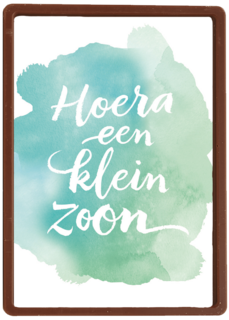 watercolor hoera een kleinzoon