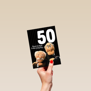 muppets verjaardagskaart statler en waldorf
