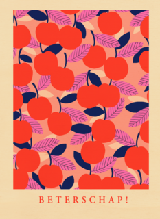 Beterschapskaart met rood fruit