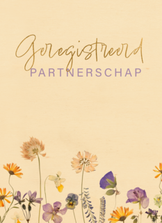 kaart met bloemen voor geregisteerd partnerschap