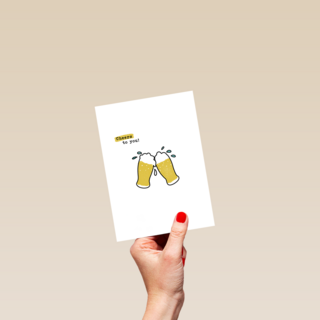 Verjaardagskaart Cheers To You Beer