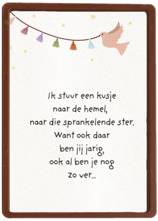 condoleancekaart met duif en slinger