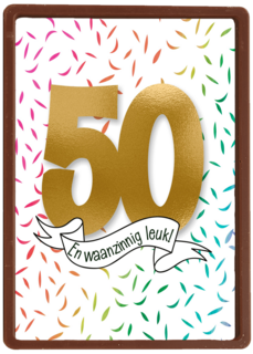 Verjaardagskaart 50 en waanzinnig leuk