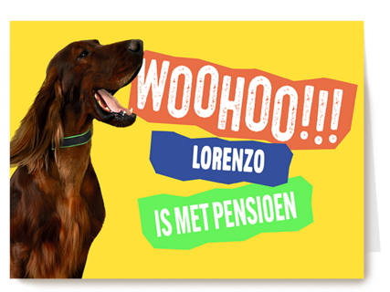 Pensioen whoohoo met naam
