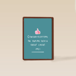 moederdag kaart felicitatie on having such a great child