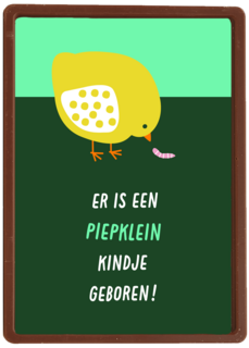 Geboortefelicitatie piepklein kindje geboren