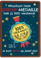 geslaagd kaart uitknip medaille