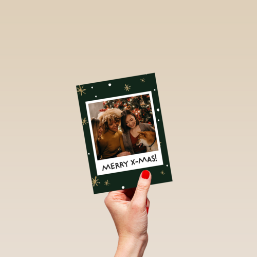 kerstkaart fotokaart merry x mas