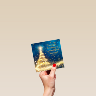 kerstkaart klassiek magische kerstdagen sprankelend nieuwjaar