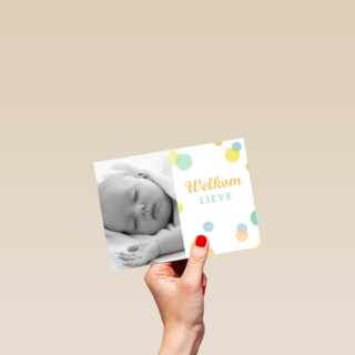 fotokaart welkom lief kleintje