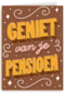 Pensioen kaart geniet van je pensioen