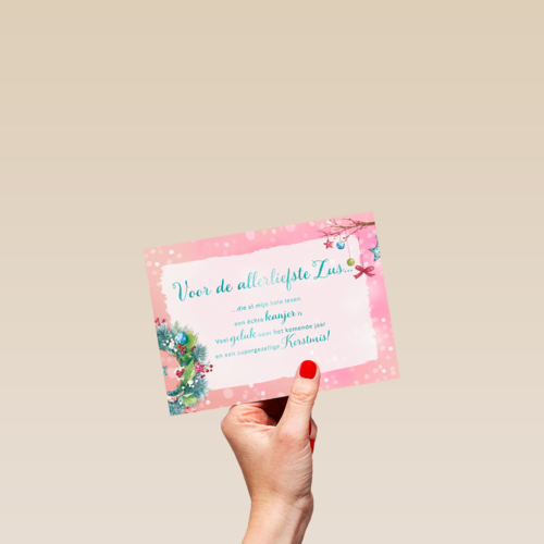 Kerstkaart speciale momenten Voor de liefste zus