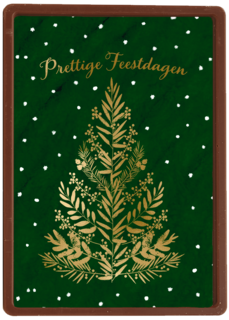 Stijlvolle kerstkaart met kerstboom