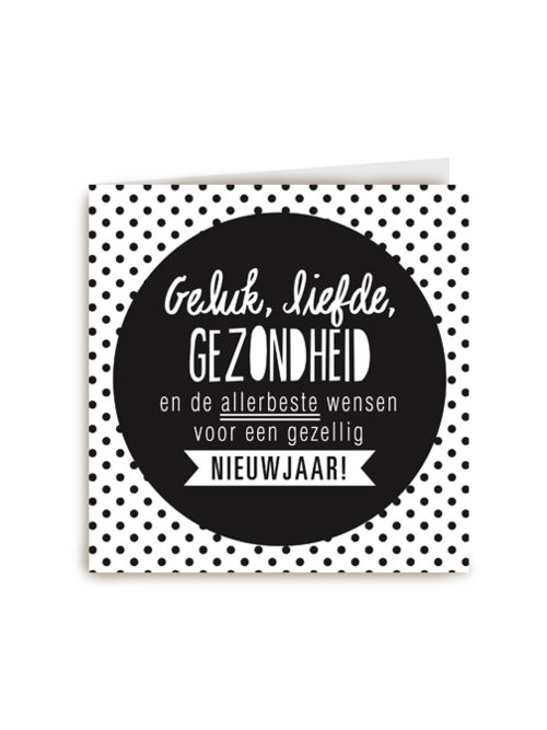 liefde gezondheid en beste wensen nieuwjaar kaart