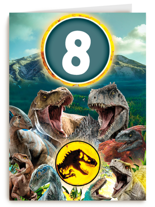Dino verjaardagskaart Jurassic World